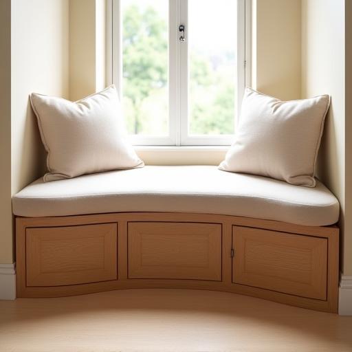 Bay-window seating with hidden storage