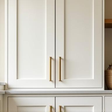 Hand-painted shaker kitchen cabinetry