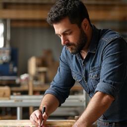 Miguel Santos operating CNC router